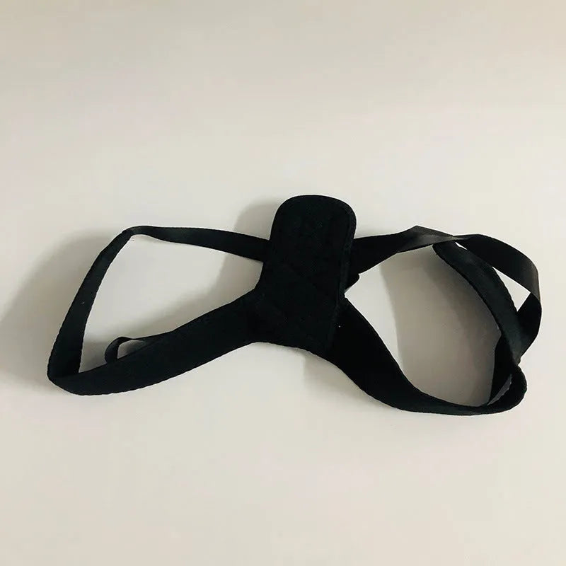 Babaka style back correction band for sitting posture support with adjustable nylon straps