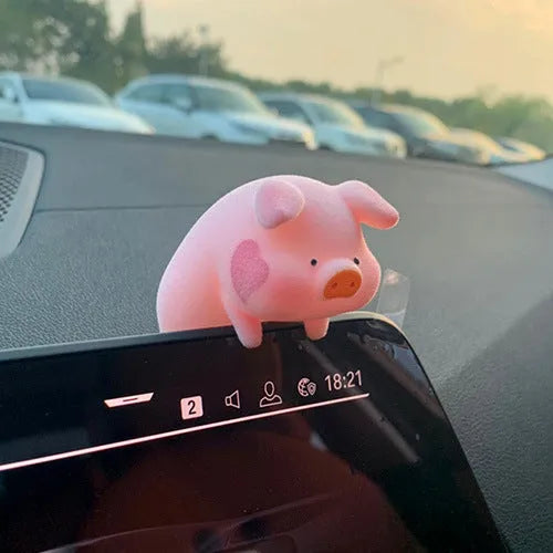 Cartoon pig resin car dashboard decoration ornament in various style options
