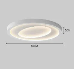 Nordic ceiling light with voice control, iron body, PMMA shade, Haoyue white, for bedroom study use
