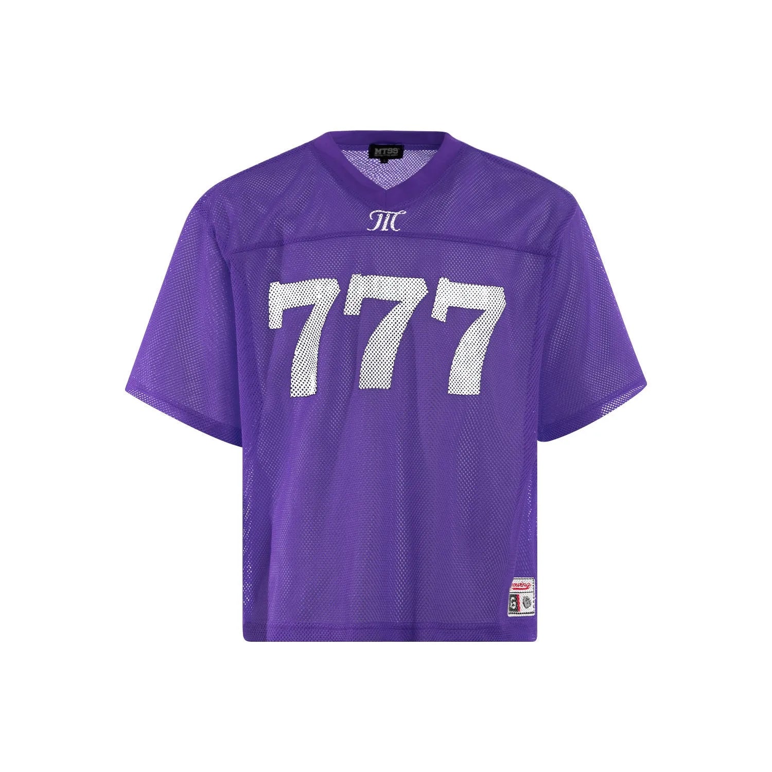 Retro style loose fit short sleeve t-shirt in black, white, purple and orange colour options
