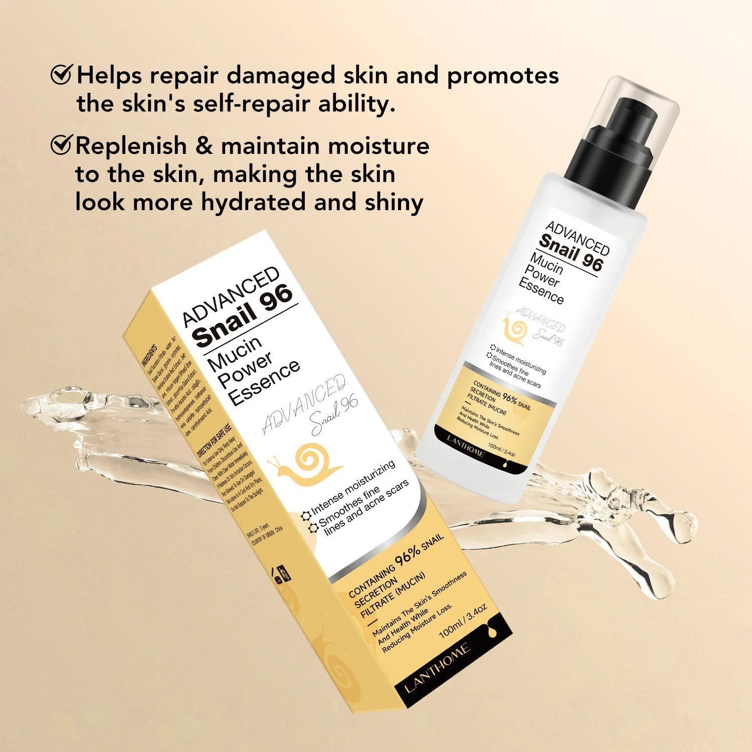 Snail Snail Serum moisturising facial essence in a 100ml bottle