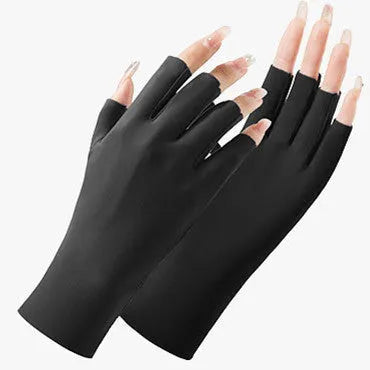 Women's thin sunscreen ice silk gloves with UPF50+ protection in multiple colour options