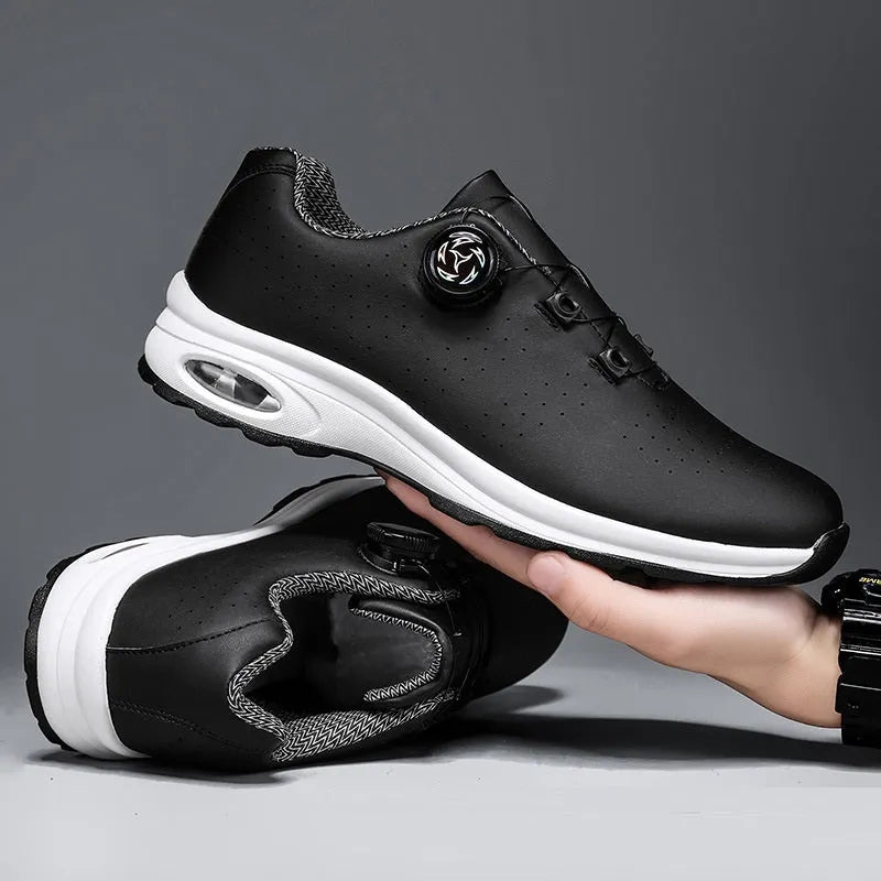 Low top casual shoes with mesh upper, cross shoulder straps and round toe in black or white colours
