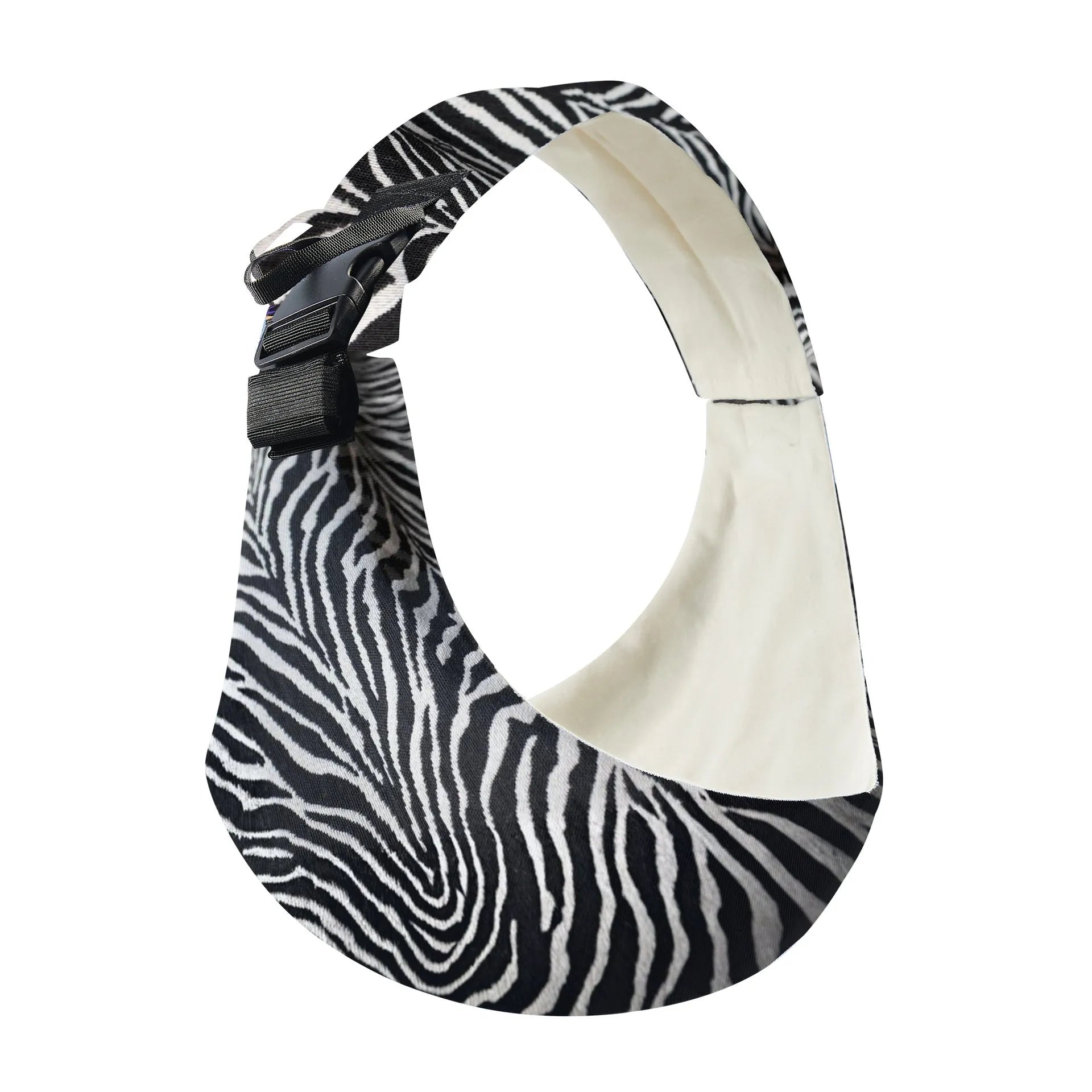 Front-carrying polyester baby sling carrier in pure black colour with adjustable straps for infant carrying up to 20kg