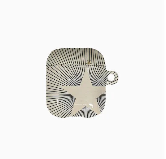 Line art European and American hard shell protective cover for AirPods case, film hard shell material