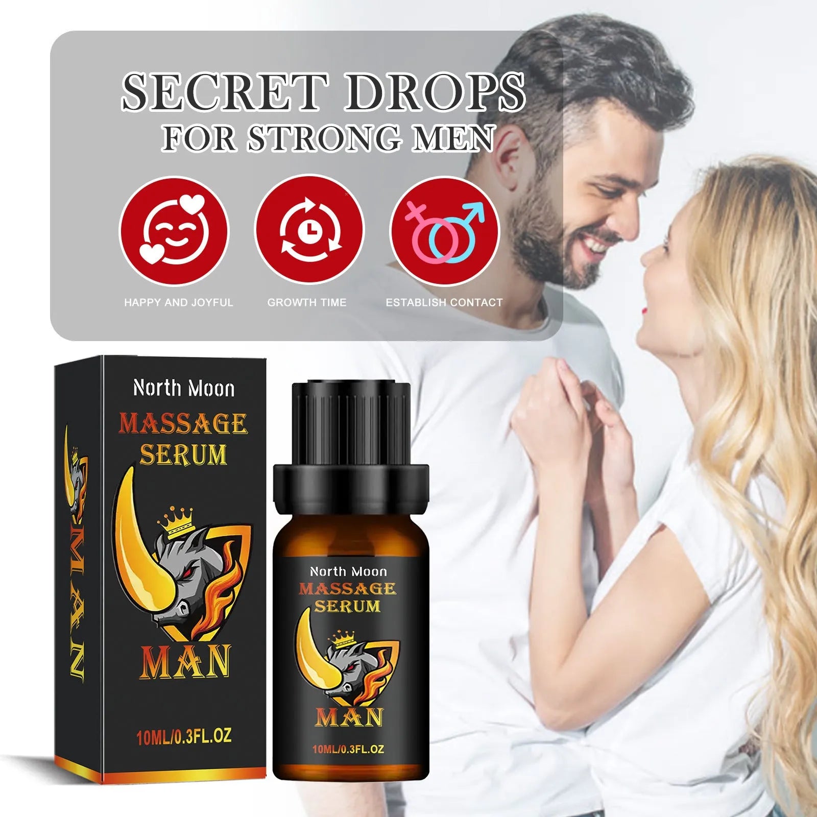 Men's 10ml massage essential oil bottle for external body care application