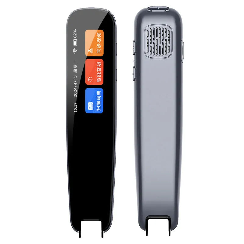 Dark grey universal offline scanning translation pen for English language study with ABS plastic body