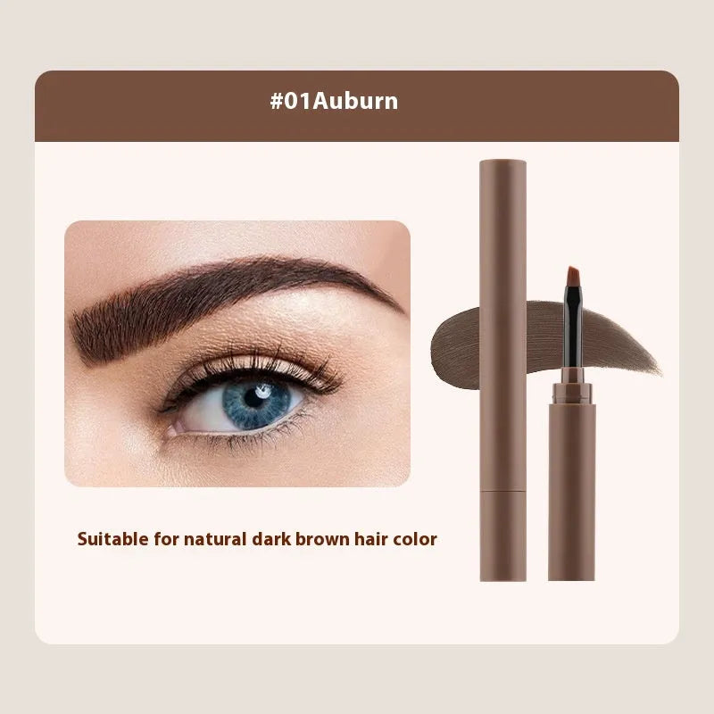 Double-headed eyebrow cream with pencil and powder ends showing five shade options
