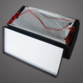 Two LED truck licence plate lights with flat thin light bars for uniform brightness