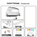 Electric egg beater hand mixer in white with silver beaters, 100W, 7-speed control, EU plug