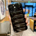 Creative Air Cushion Anti-fall solid colour TPU phone case for iPhone, available in mint green