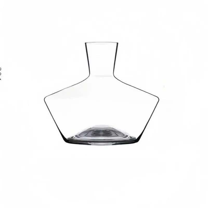 Household crystal glass wine decanter with liquor divider, 1450ml capacity, modern simple style, solid colour