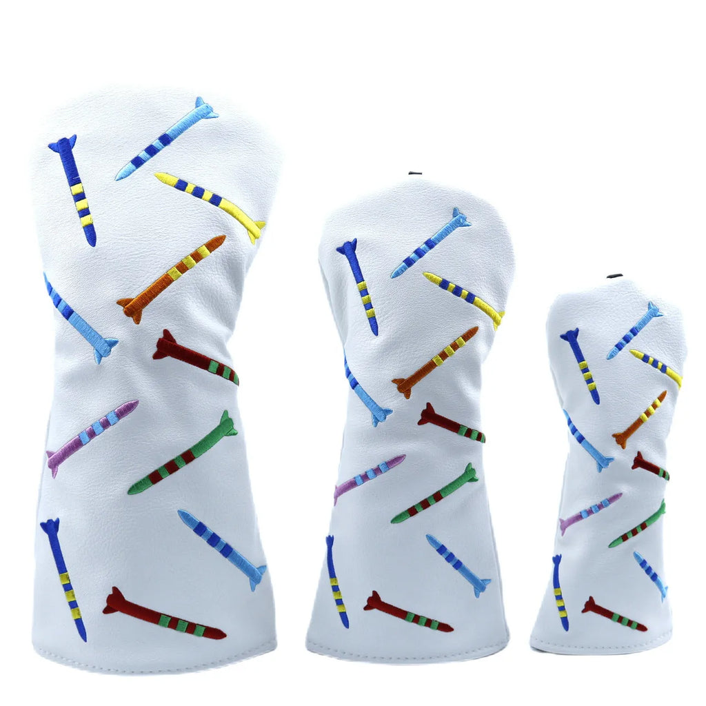 Black and white PU foam golf practice wooden pole sets in three different sizes