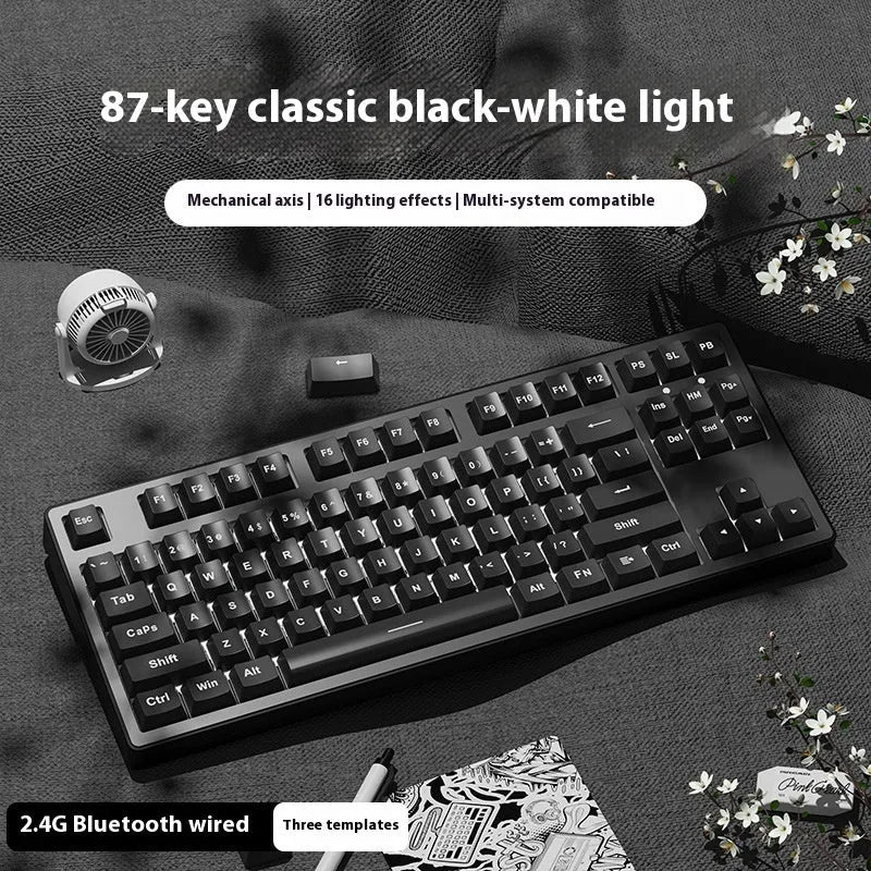 Wireless Bluetooth mechanical keyboard in various colours with 87-key and 108-key layout options