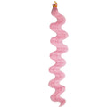 Wine red braided hair extension wig with big wave pattern, 24 inches long