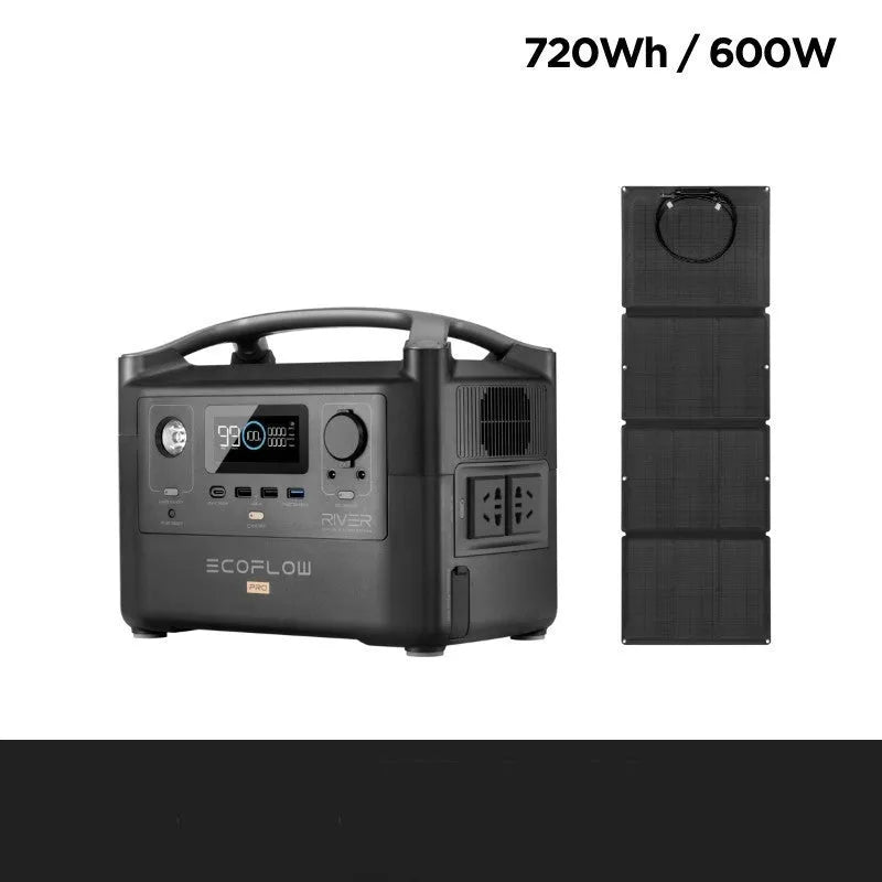 Rui Pro 720Wh portable power station unit with multiple output ports on front panel.