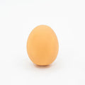 Chicken-flavoured simulation egg dog toy with textured surface for dental cleaning