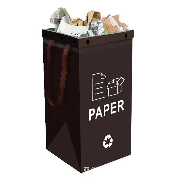 Blue 40-litre PP plastic waste classification bin with clean bag style, dimensions 30cm by 50cm by 30cm