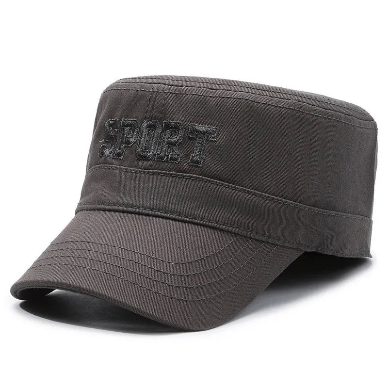 Men's adjustable cotton peaked cap with dome crown in multiple colour options