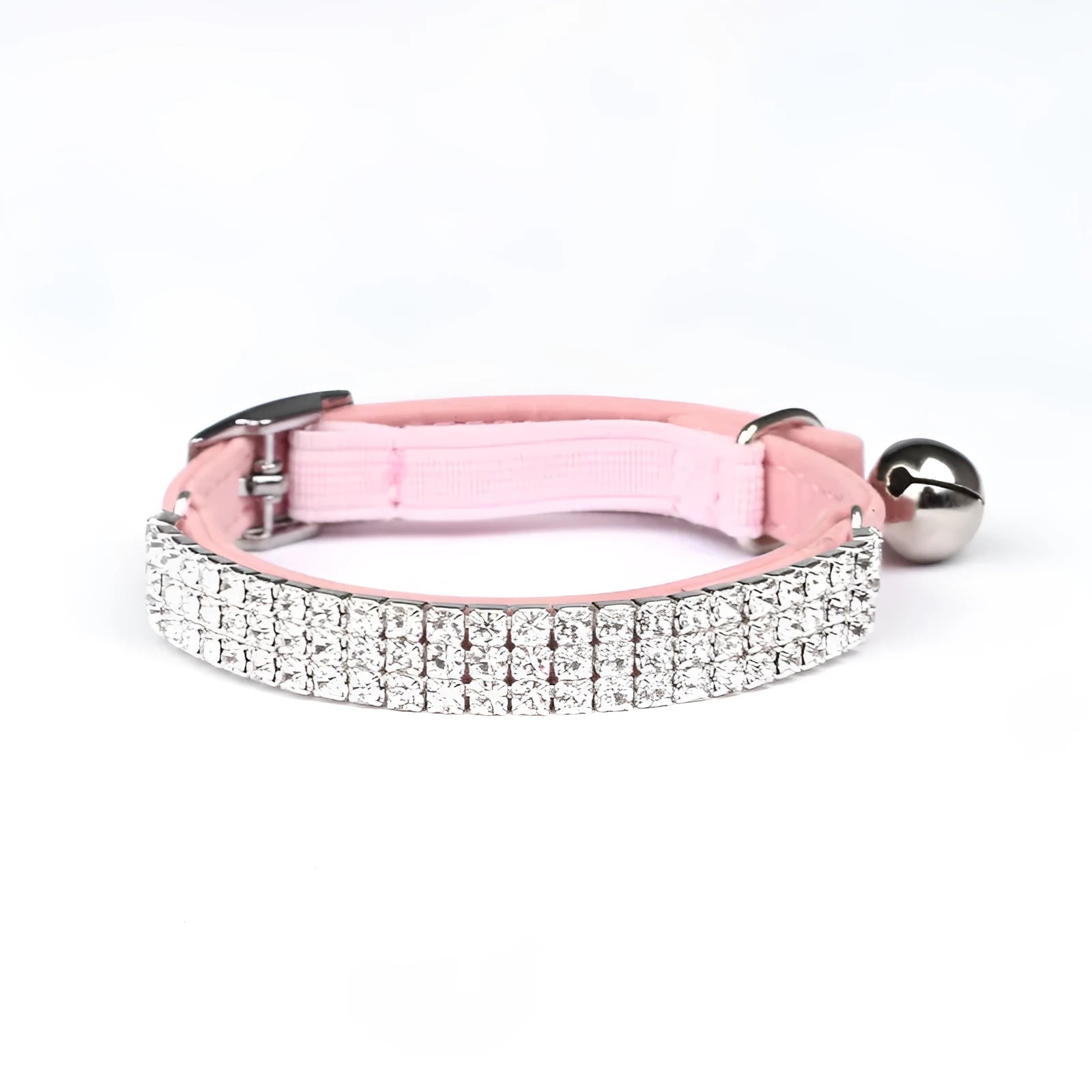 Velvet cat collar with rhinestones in five colours, adjustable from 20cm to 30cm length