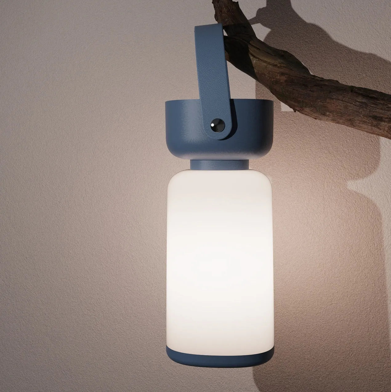Outdoor camping lantern portable lamp USB charging waterproof tent light LED in blue colour