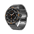 Smart watch with health monitoring display showing blood pressure, heart rate, and blood oxygen readings