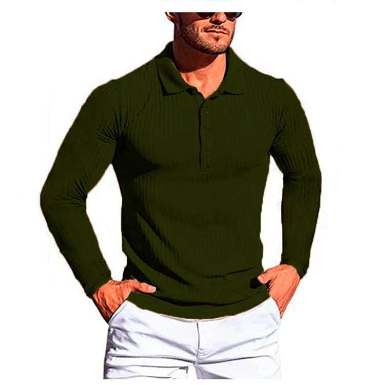 A striped, short sleeve, loose fit knit summer shirt on a hanger, available in multiple colours.