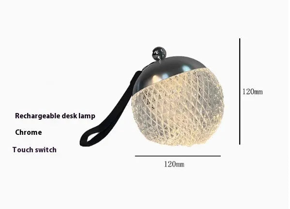 Portable dimmable LED desk lamp with 12cm circular design in multiple colour options