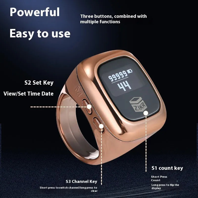 Al-fatiha Zikr electronic counter with digital display in choice of colours and sizes