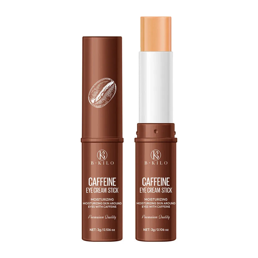 Caffeine eye cream stick in twist-up applicator for dark circles and fine lines