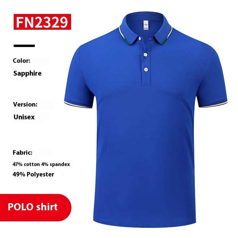 Company culture polo shirt for men women, cotton short sleeve, solid colour, digital printing, loose fit, sizes S to 4XL