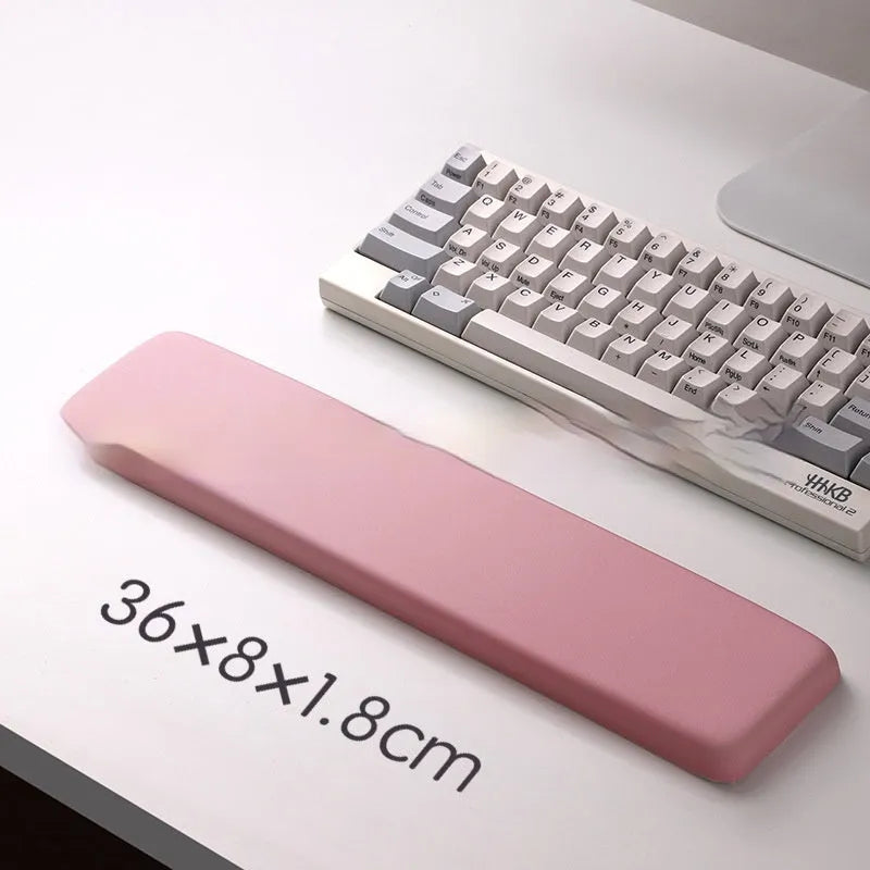 Square silica gel wrister mouse pad with cloth surface showing colour options including black, blue, pink and purple