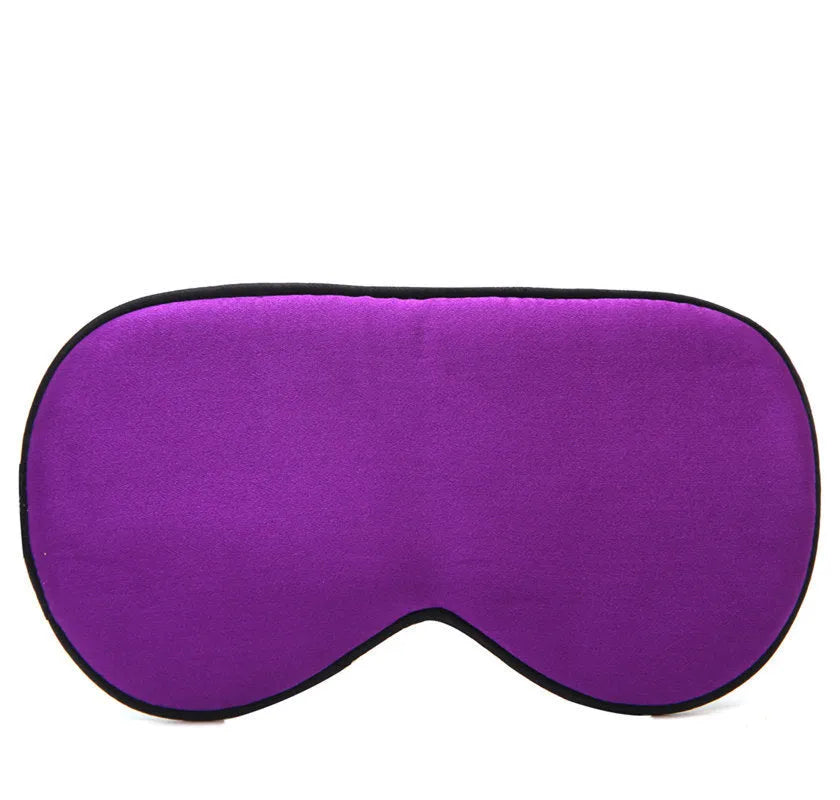 Double-sided mulberry silk eye mask in a choice of 22 colours, showing embroidered print.