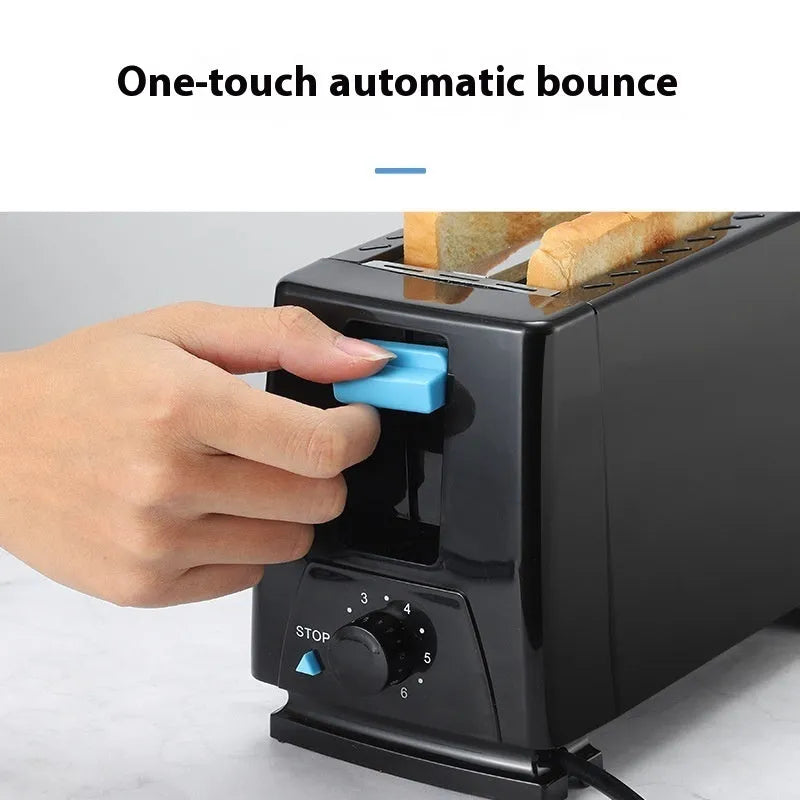 650W fully automatic metal toaster sandwich breakfast bread maker in silver with touch button