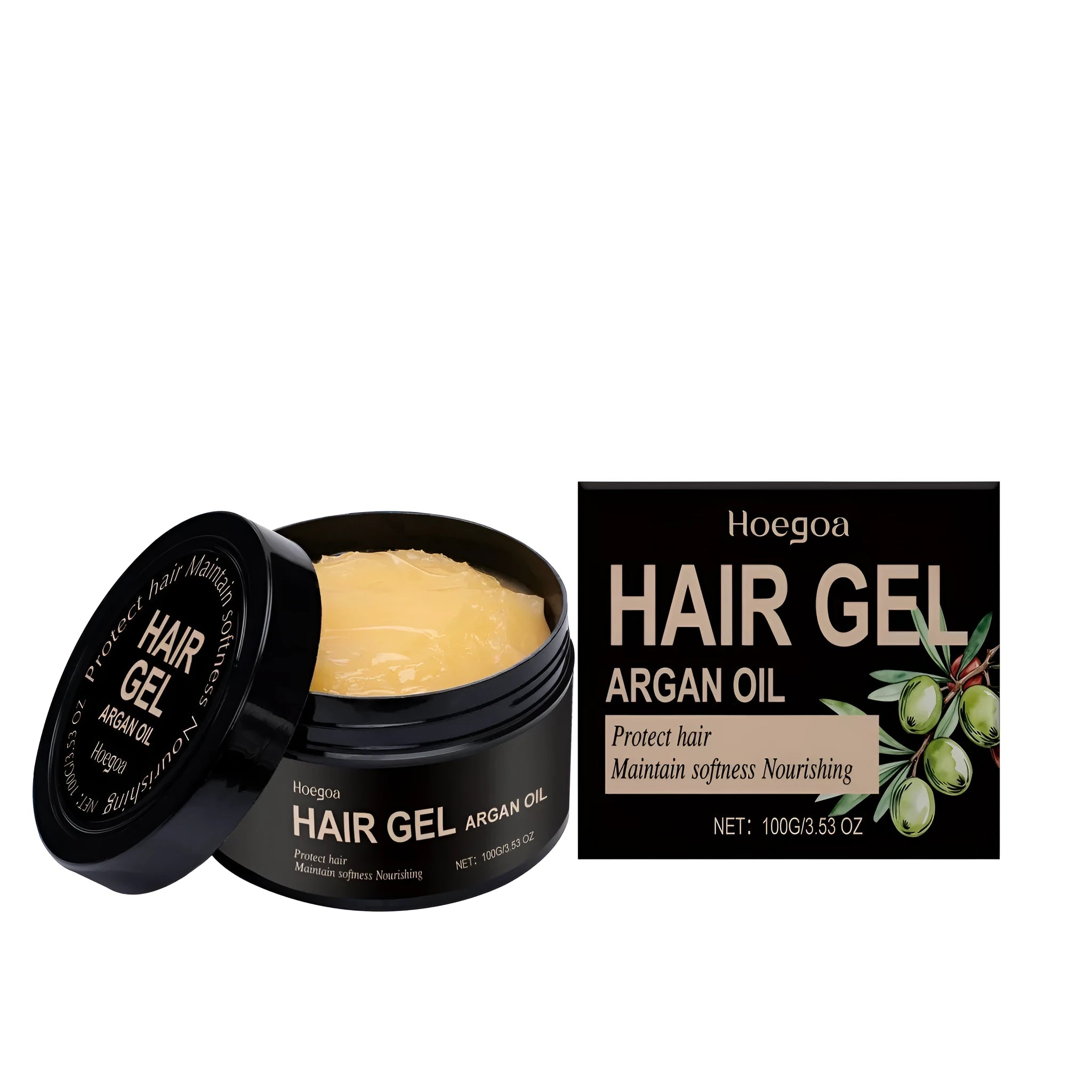Moroccan Nut Oil Setting Gel in 100ml container with hyaluronic acid and vitamin E