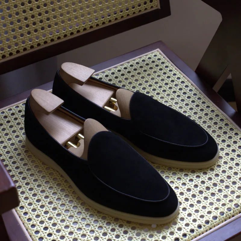 British handmade men's leather loafers in multiple colours with TPR sole.