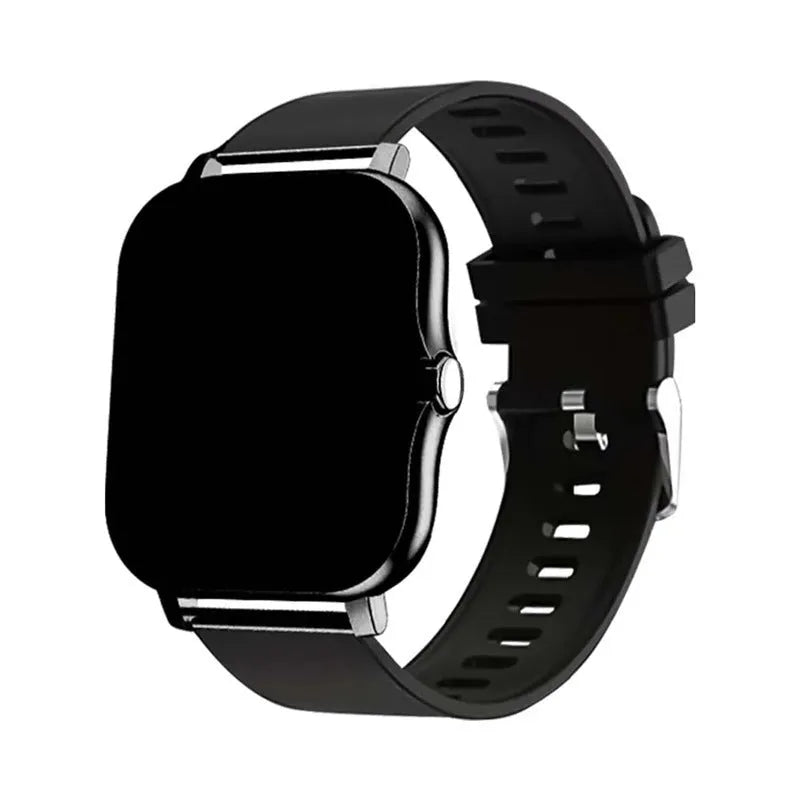 Smart watch with 144-inch touch screen showing heart rate display and Bluetooth calling interface