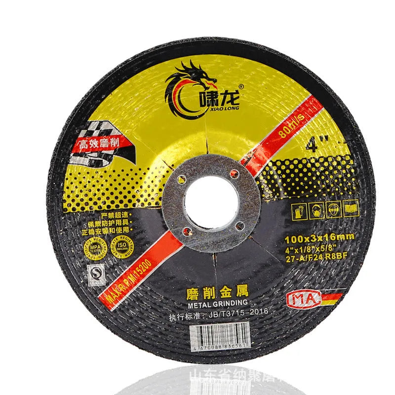 Angle grinder resin grinding disc 100x3x16mm 36 grit brown and white corundum metal grinding