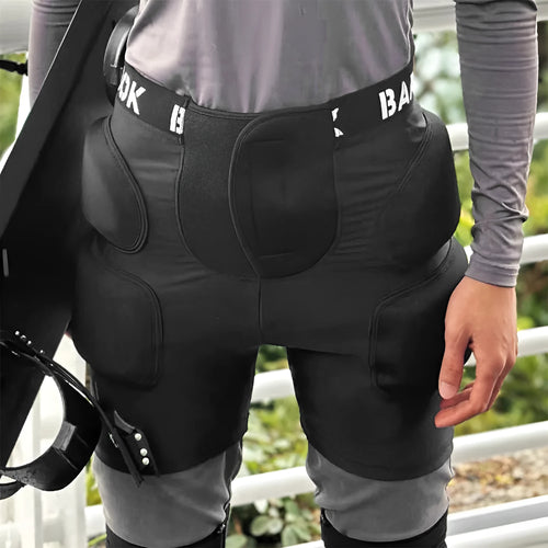 Adult hip protection pad in BA103 Black for roller skating and skiing with NBR foam impact absorption