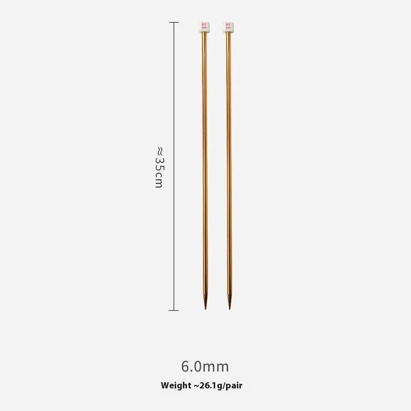 Lengthened crochet hook set with protective caps showing 14 different sizes from 2.0mm to 10.0mm