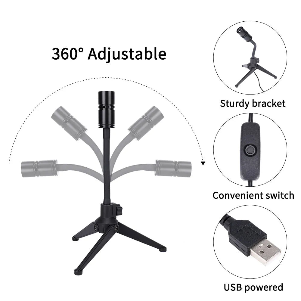 Earth and moon star projector lamp with adjustable hose bracket and USB power cable