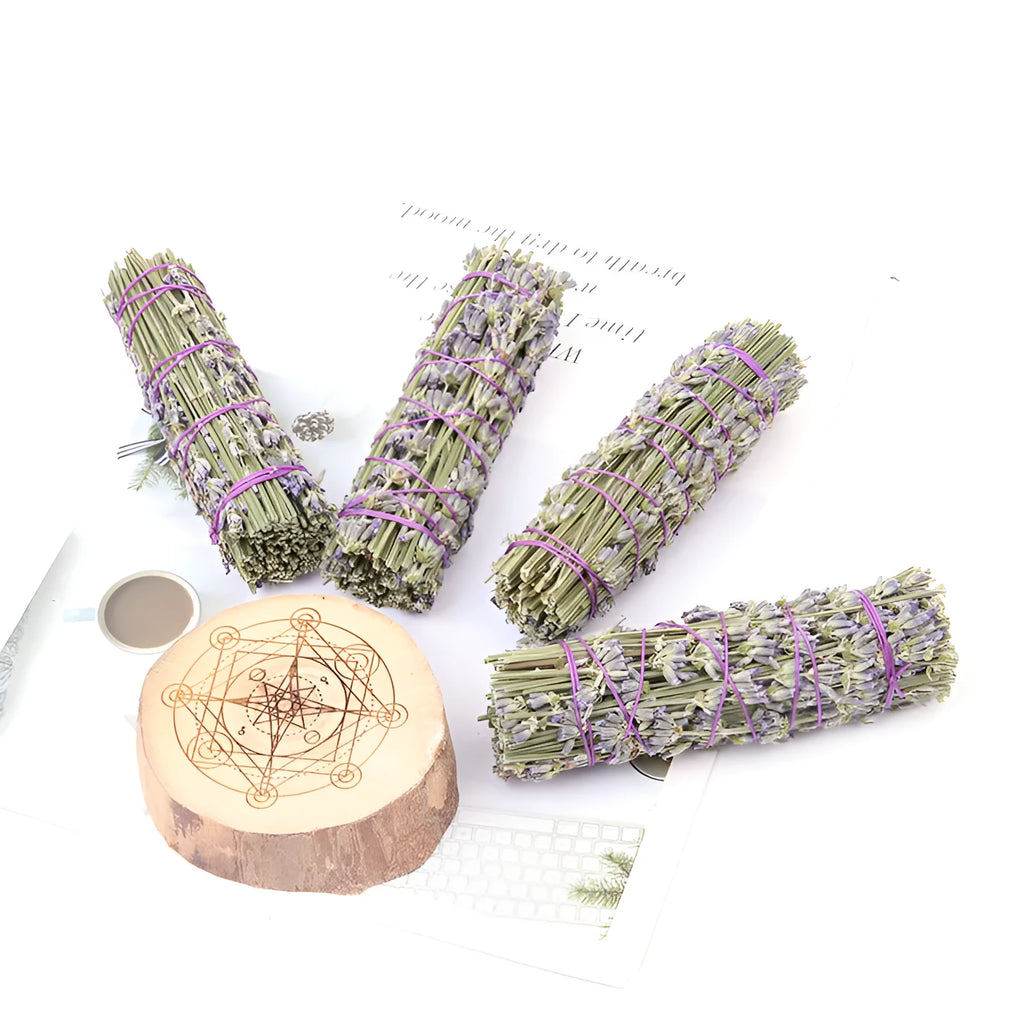 Natural dried lavender flower aromatherapy stick measuring 4 inches for room scenting