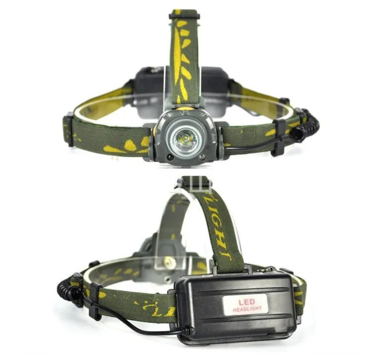Aluminum alloy induction headlamp with retractable fishing light and motion sensor for outdoor use