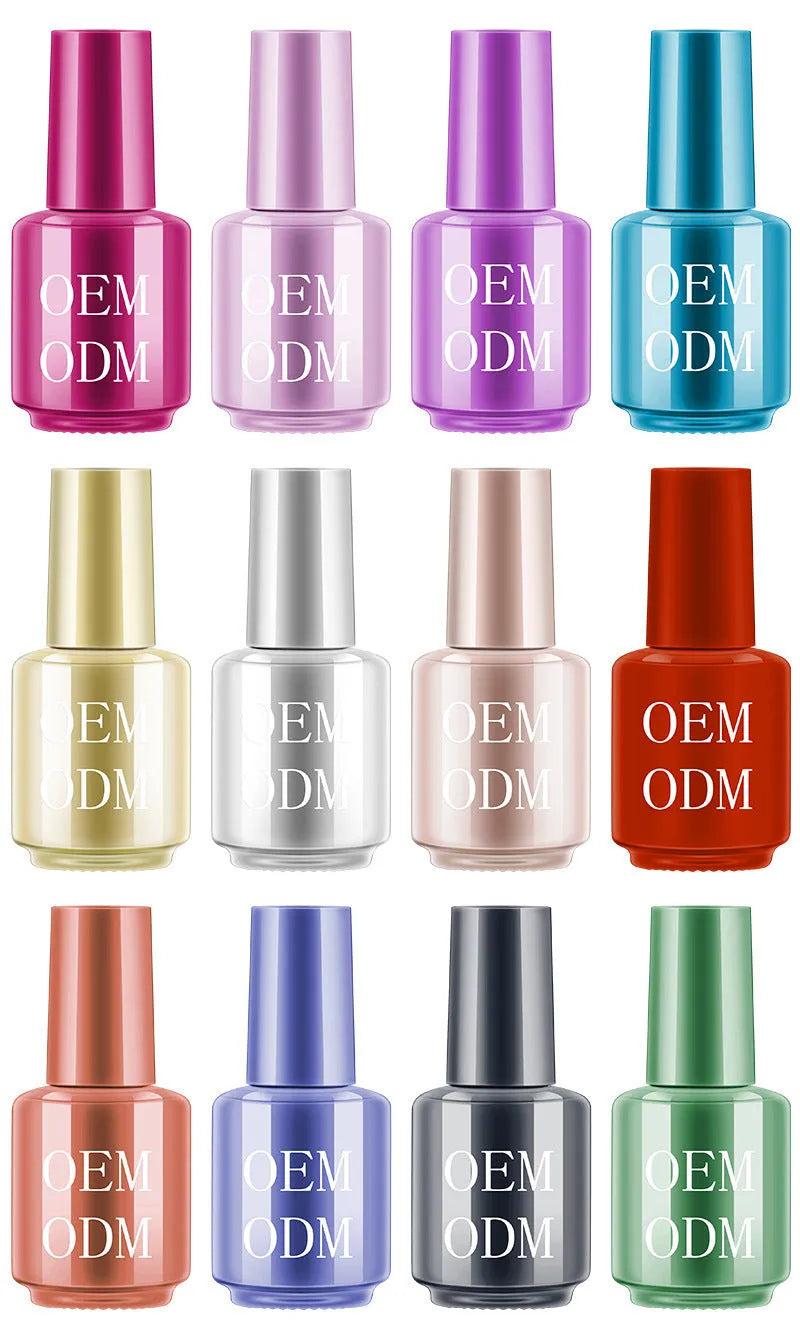 Mirror nail polish 8ml bottle in silver mirror finish with steel ball