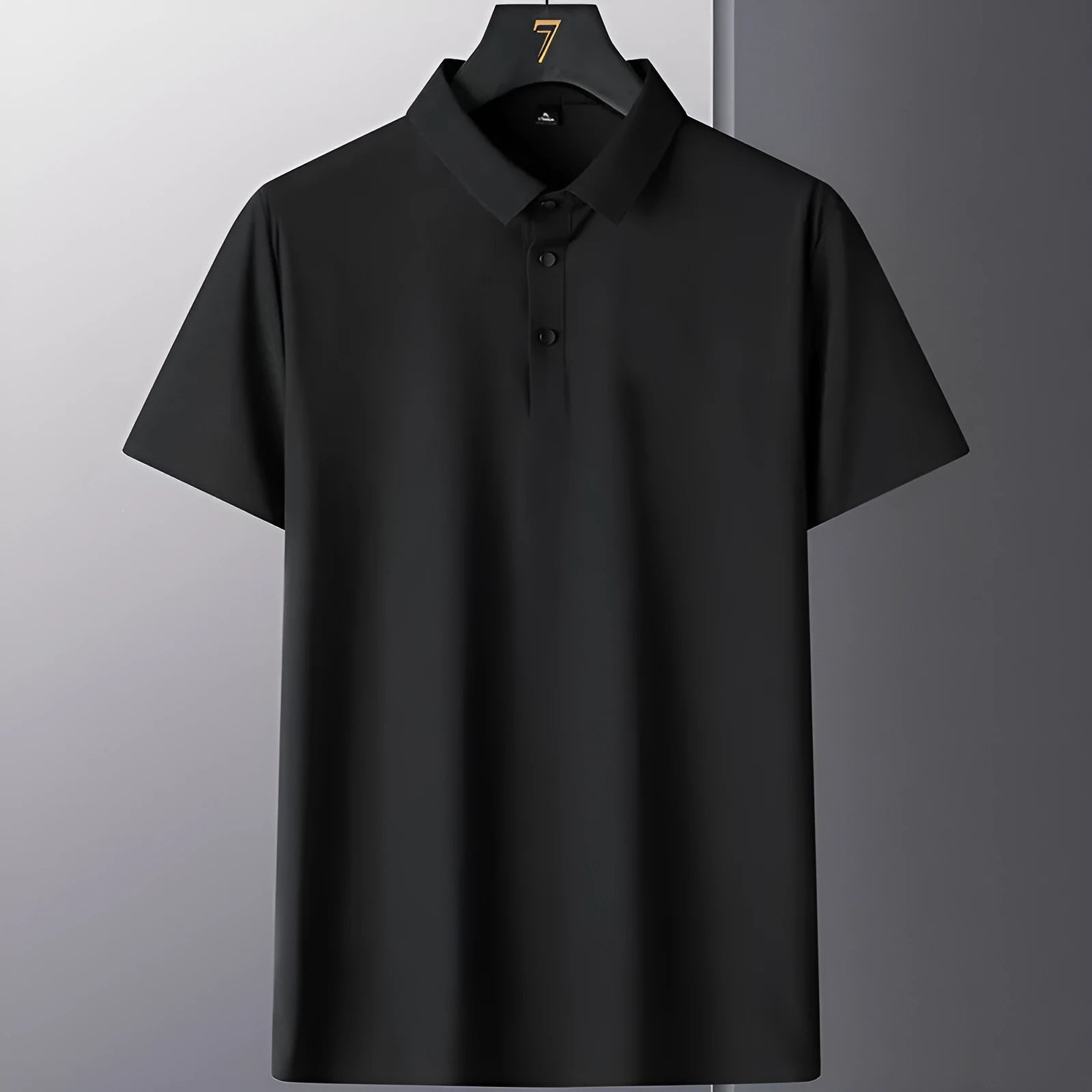 Men's non-ironing solid colour short sleeve business casual shirt in nylon fabric