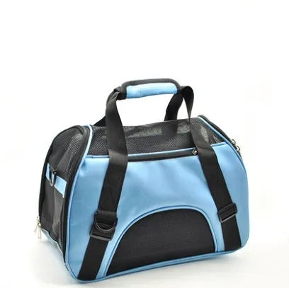 Pet dog outing bag carrying backpack in black for small dogs with hands-free design and adjustable straps