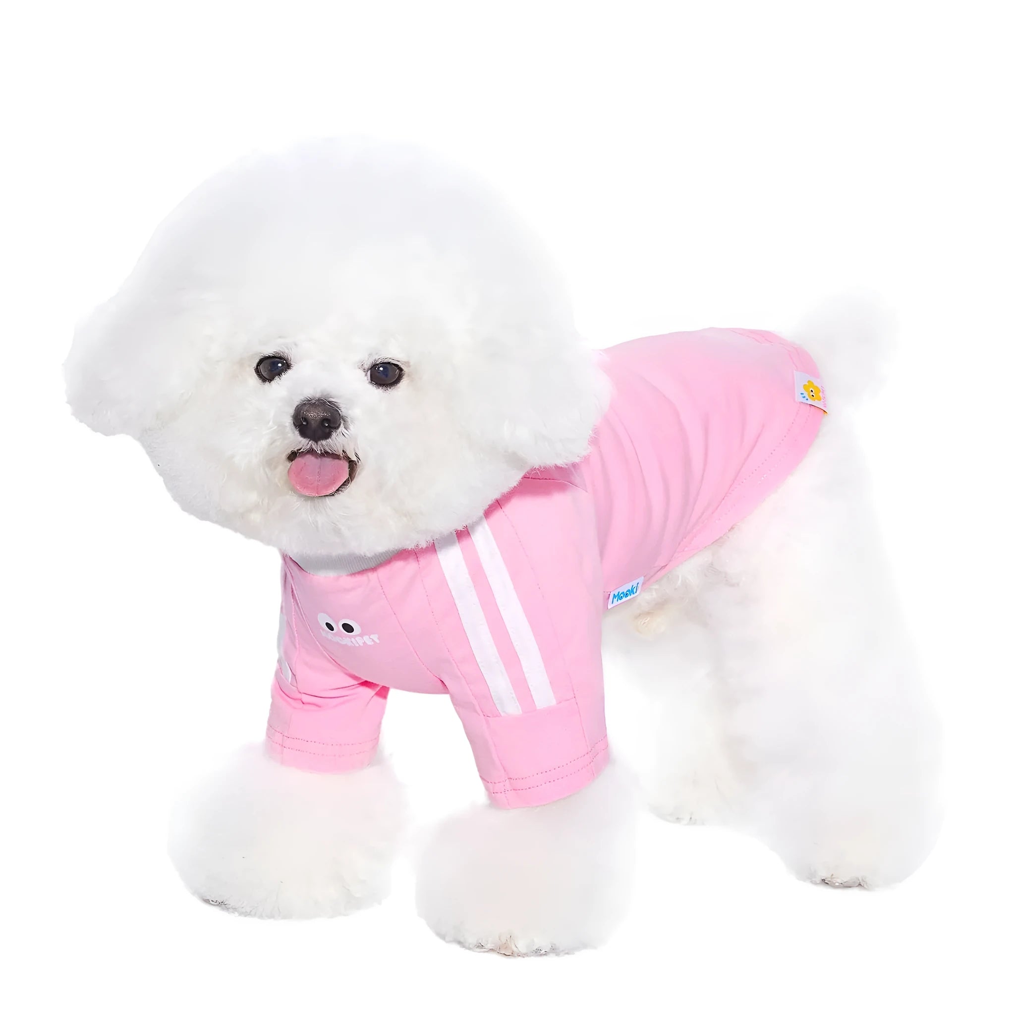Thin casual pet clothing for small dogs and cats, available in pink and blue, sizes XXS to XXL