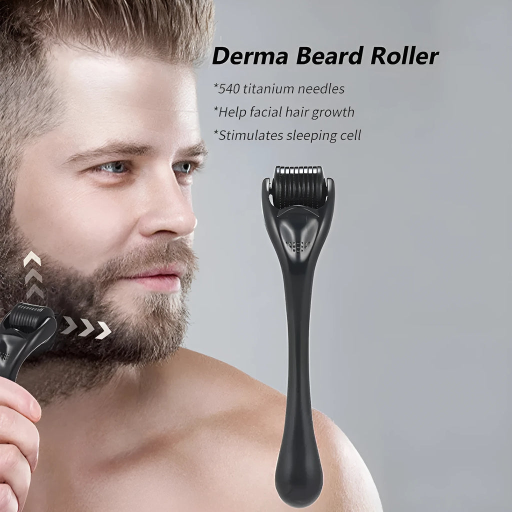 Titanium microneedle derma roller for face and scalp with six depth sizes from 0.2mm to 1.0mm