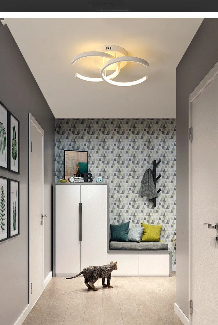 Geometric LED corridor wall lights in three styles for hotel and restaurant lighting
