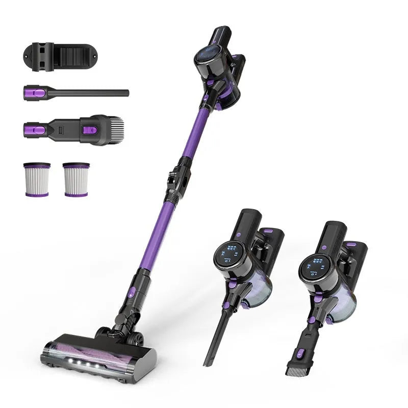Brushless foldable handheld vacuum cleaner 250W black purple with large suction